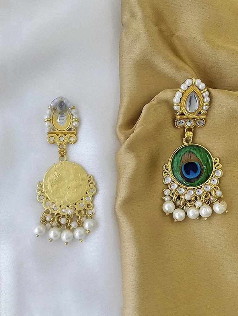 multi colored brass drop earring - 18294753 - Standard Image - 2