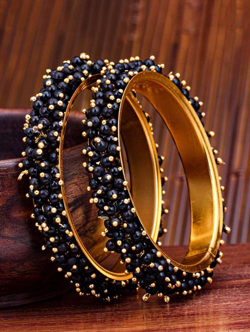 set of 2 black metal bangle - 18295160 - Very Small Image - 1