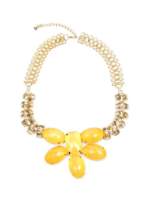 vibrant yellow stunning necklace - 18297962 - Very Small Image - 1