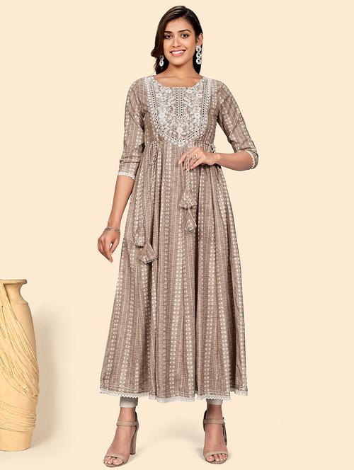 women's flared kurta - 18298257 - Very Small Image - 1