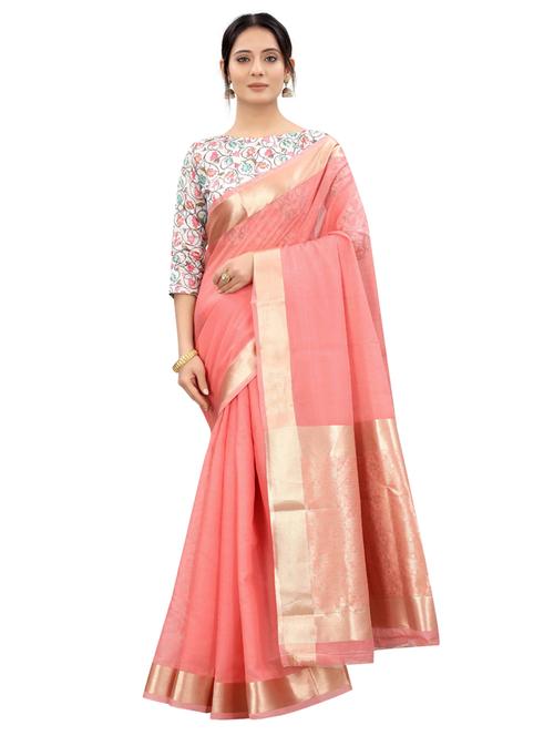 women's bordered royal blue colored saree with blouse - 18299406 - Very Small Image - 1