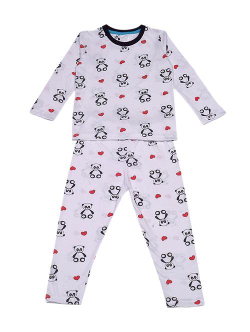 white printed nightwear pajama set  - 18299866 - Very Small Image - 1