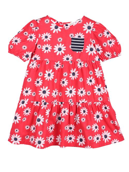 red floral frock - 18300115 - Very Small Image - 1