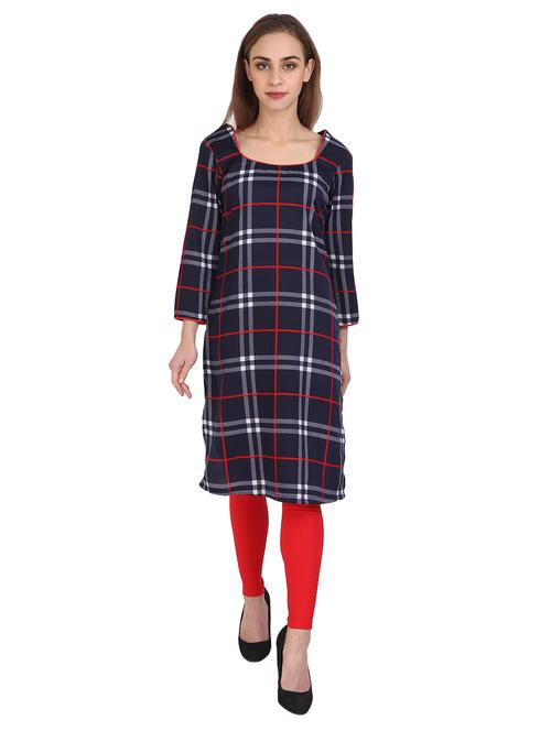 women's straight kurta - 18300404 - Very Small Image - 1