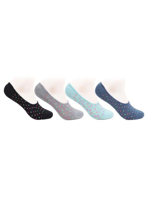 women pack of 4 printed no show socks  - 18301277 - Very Small Image - 1