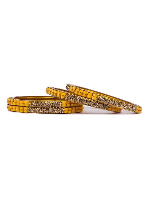 yellow glass bangle - 18301327 - Very Small Image - 1