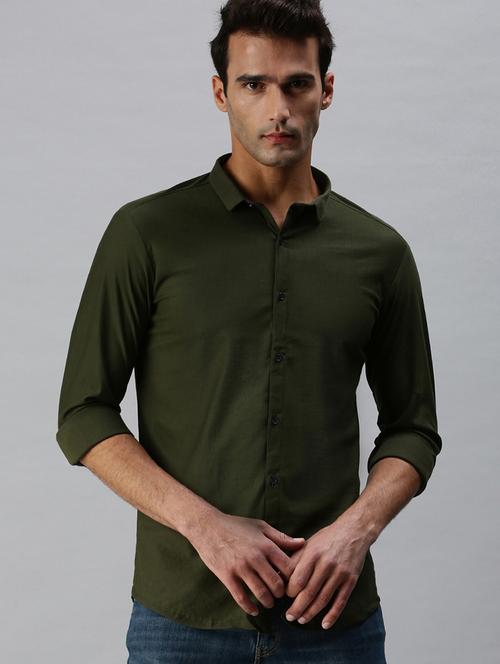 mens solid casual shirt - 18301733 - Very Small Image - 1