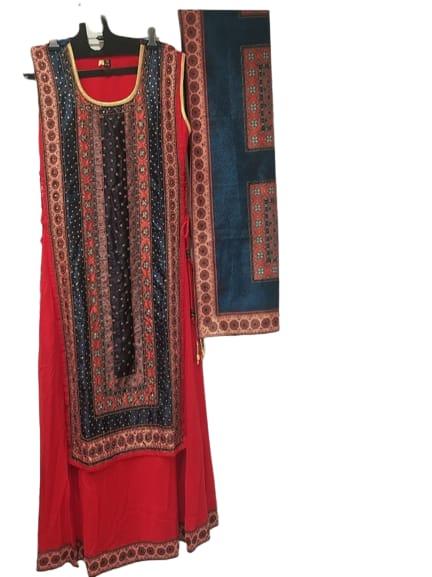 designer kurta bottom dupatta set  - 18301823 - Very Small Image - 1