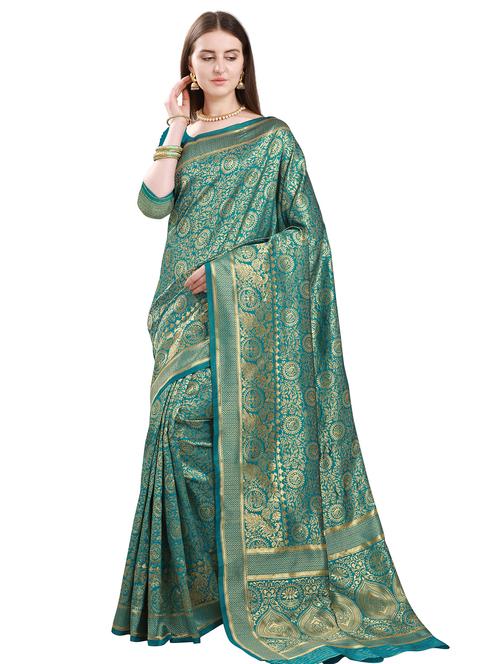 jacquard work woven saree - 18303540 - Very Small Image - 1