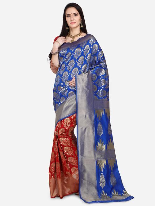 jacquard work woven saree - 18303550 - Very Small Image - 1