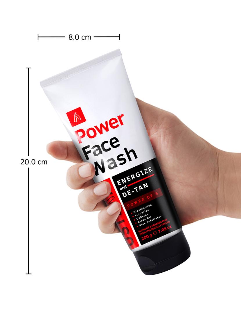 ustraa power face wash energize and de-tan - 200g - 18304095 - Standard Image - 3
