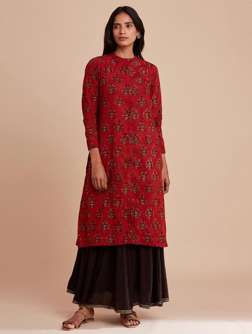 women's front slit kurta - 18304603 - Very Small Image - 1