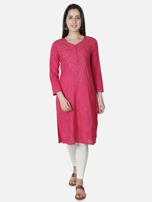 women's straight kurta - 18304838 - Very Small Image - 1