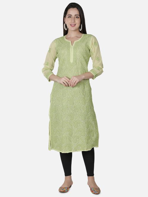 women's straight kurta - 18304845 - Very Small Image - 1