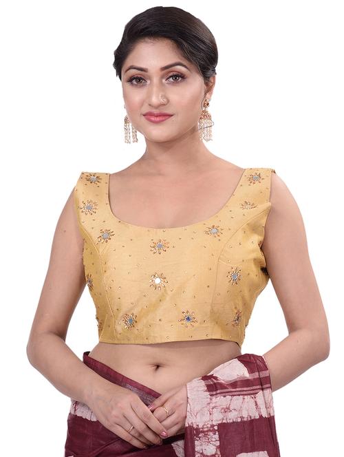 beige embellished blouse - 18305121 - Very Small Image - 1