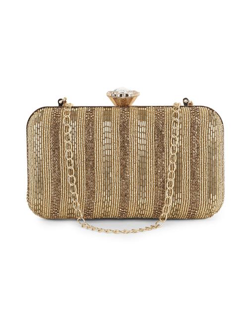 gold embellished box clutch - 18305578 - Very Small Image - 1