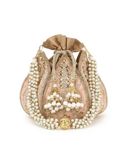 pink embellished ethnic potli - 18305617 - Very Small Image - 1