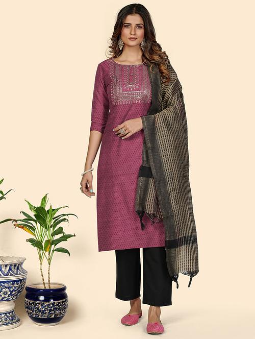 purple cotton suit  set - 18306226 - Very Small Image - 1