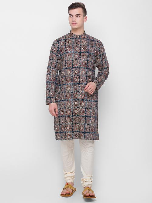 blue printed kurta - 18306432 - Very Small Image - 1