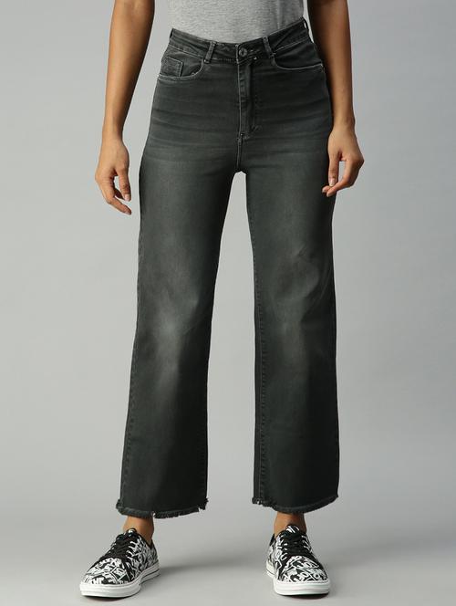 women's plain straight fit jeans - 18306527 - Very Small Image - 1