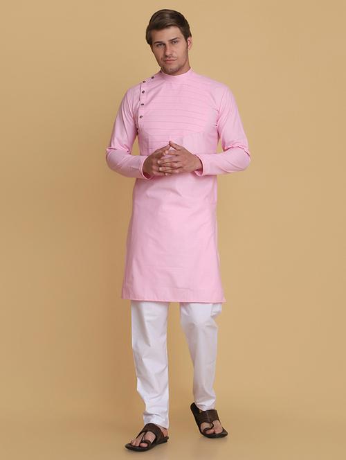 pink solid long kurta - 18307168 - Very Small Image - 1