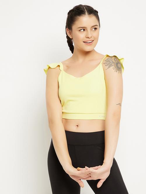 women's crop v neck top - 18307480 - Very Small Image - 1