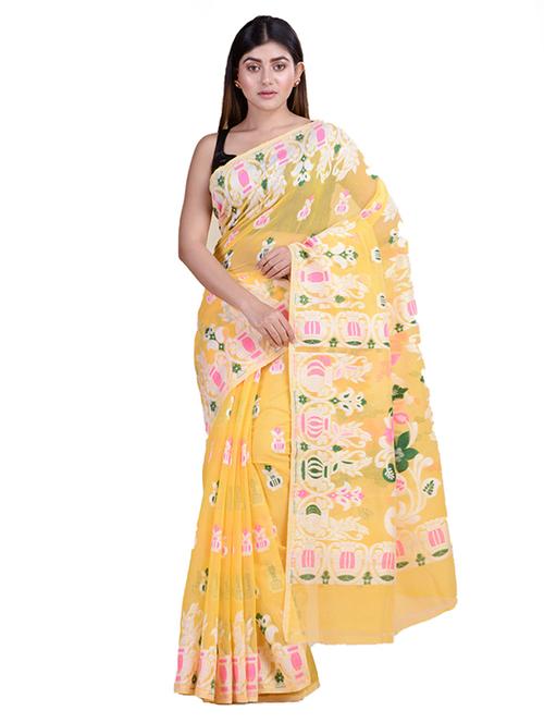self design jamdani saree - 18308508 - Very Small Image - 1