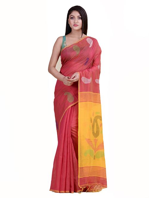 women's solid pink colored saree - 18308512 - Very Small Image - 1