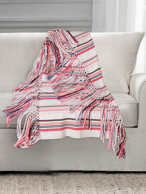 mezposh's stave multi color stripped sofa throw (single seater) - 18308672 - Very Small Image - 1