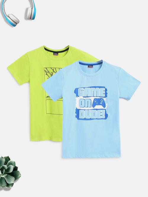 set of 2 pcs printed t-shirt - 18309134 - Very Small Image - 1