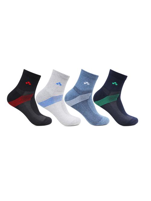 men pack of 4 striped above ankle length socks - 18309189 - Very Small Image - 1