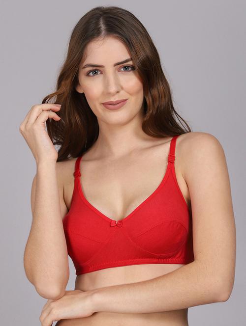 red solid regular bra - 18310126 - Very Small Image - 1