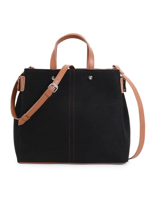 black solid regular sling bag - 18310291 - Very Small Image - 1