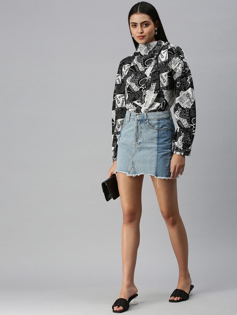 women's straight high neck top - 18310515 - Standard Image - 4