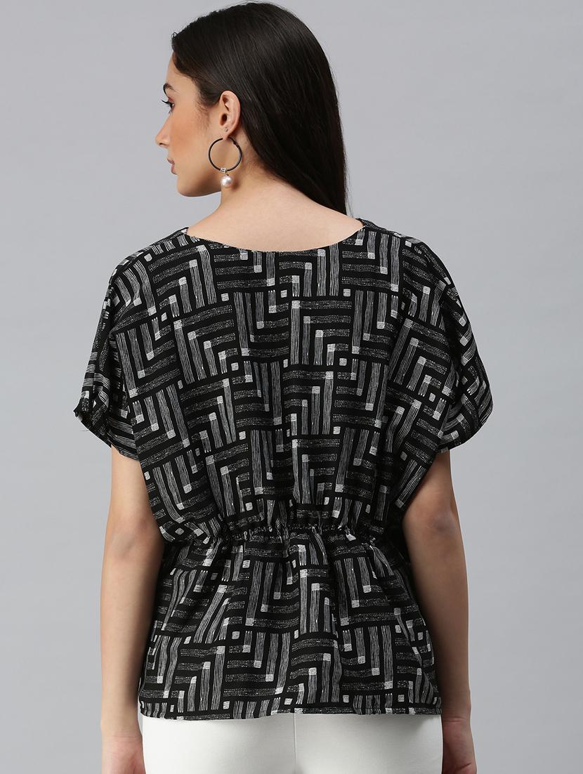 women's peplum v neck top - 18310550 - Standard Image - 2