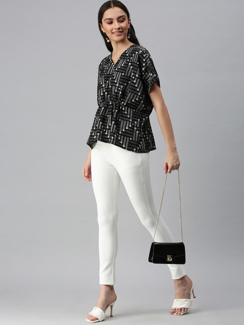 women's peplum v neck top - 18310550 - Zoom Image - 4