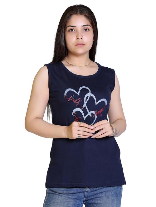 women's tank top round neck top - 18311966 - Very Small Image - 1