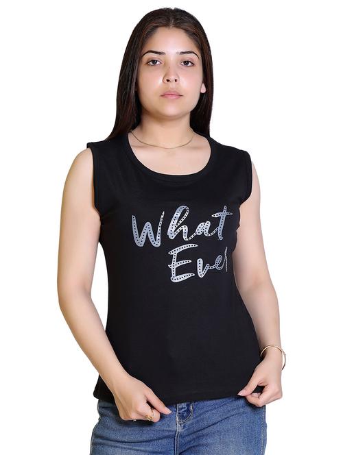 women's chest print round neck t-shirt - 18311983 - Very Small Image - 1