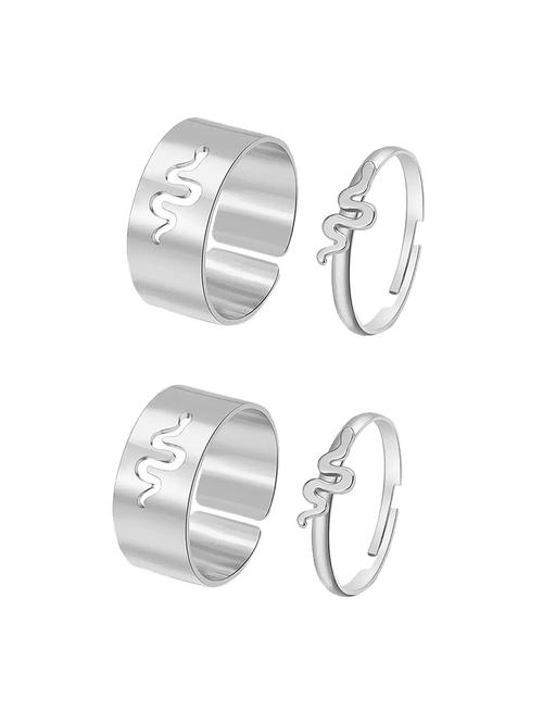 silver plated combo ring - 18313018 - Very Small Image - 1