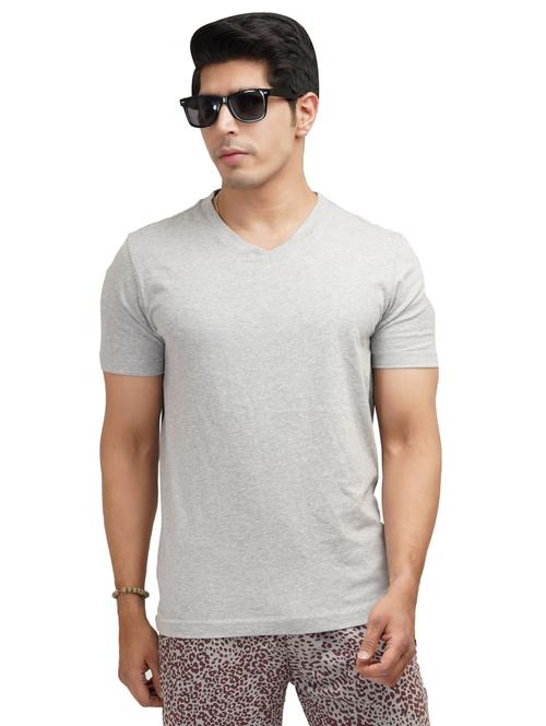 grey solid t-shirt - 18313040 - Very Small Image - 1