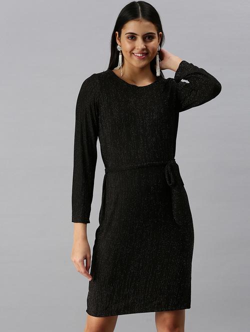 women's sheath self design dress - 18313188 - Very Small Image - 1