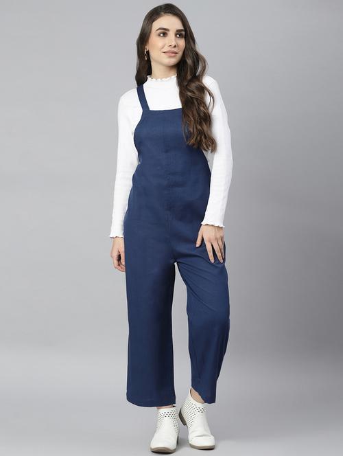 shoulder strap solid full leg jumpsuit  - 18314760 - Very Small Image - 1