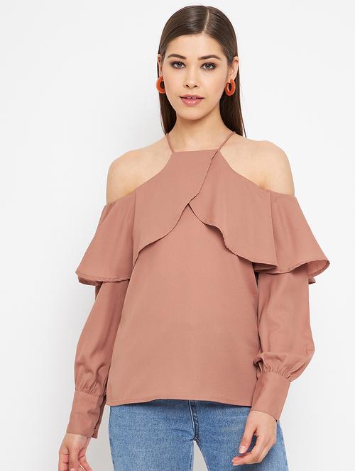 women's layered halter neck top - 18315624 - Very Small Image - 1