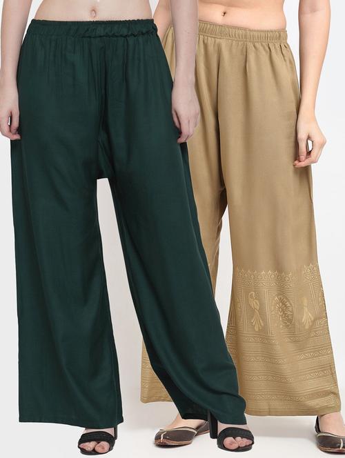 pack of 2 mid rise palazzo - 18316105 - Very Small Image - 1