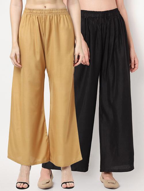 Pack Of 2 Mid Rise Palazzo - 18316113 - Very Small Image - 1