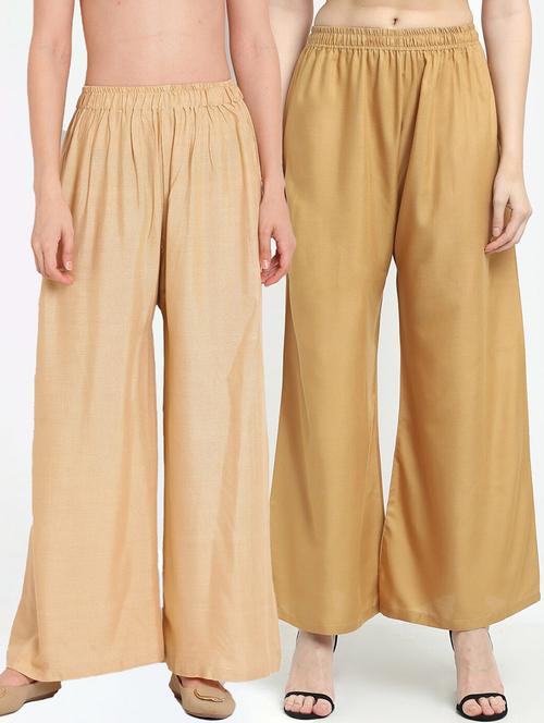 Pack Of 2 Mid Rise Palazzo - 18316115 - Very Small Image - 1