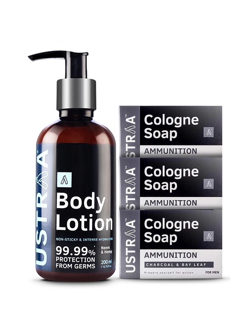ustraa body lotion germ free & cologne soap ammunition - pack of 3 - 18316187 - Zoom Image - 8