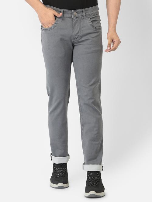 grey light washed denim jean - 18317033 - Very Small Image - 1
