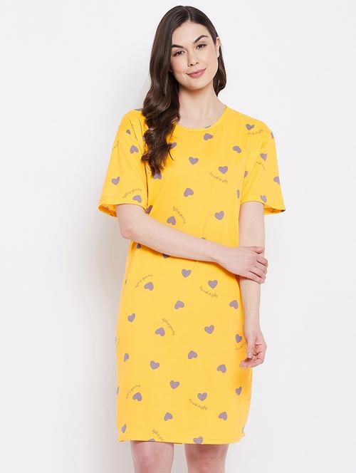 round neck printed sleepshirt  - 18317440 - Very Small Image - 1