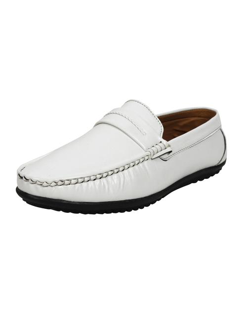 white synthetic & mesh slip on moccasins - 18317701 - Very Small Image - 1